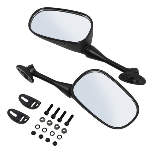 Pair black rear view mirrors - black,